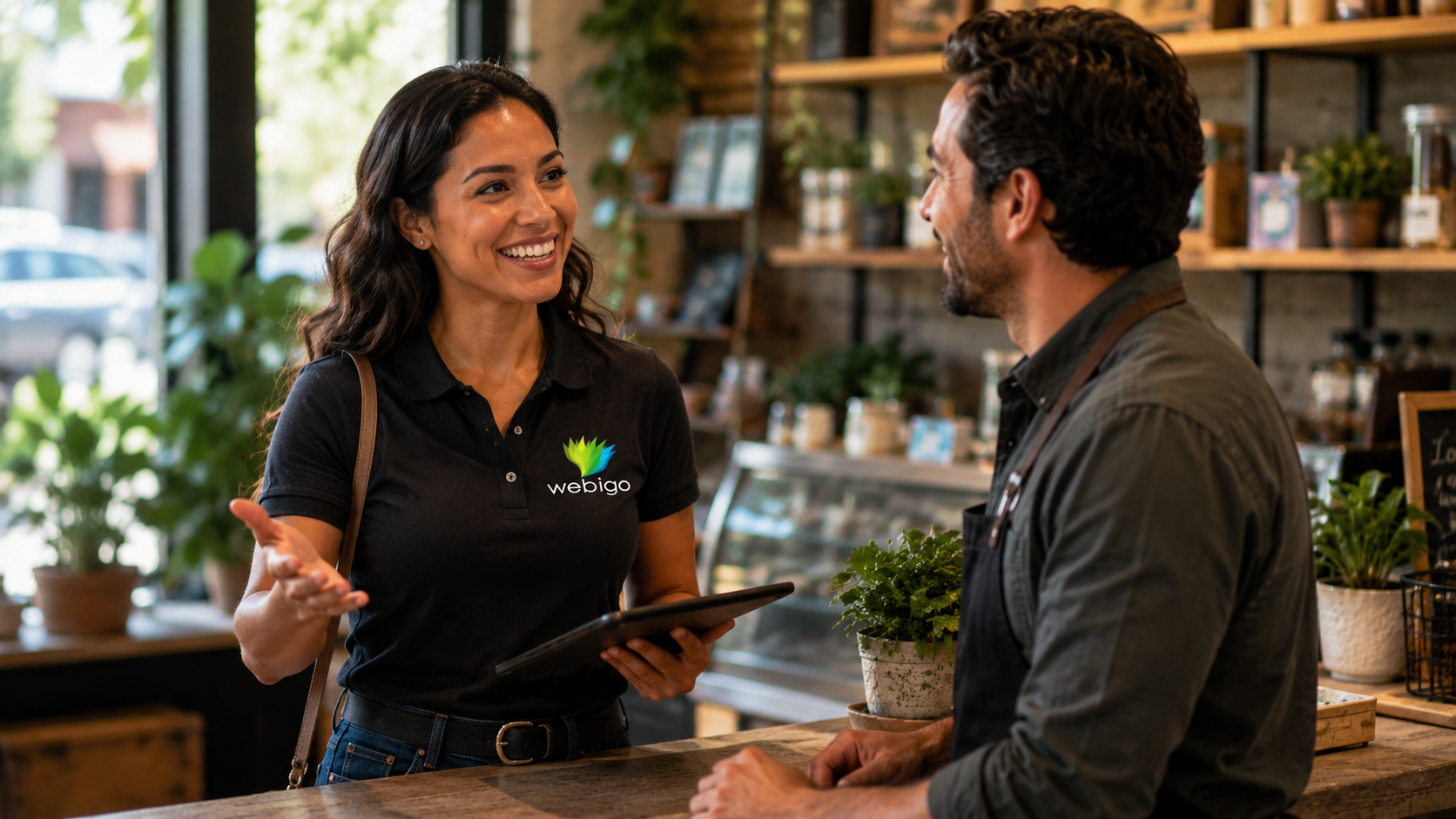 Thriving local community with active businesses, customers, events, and participation